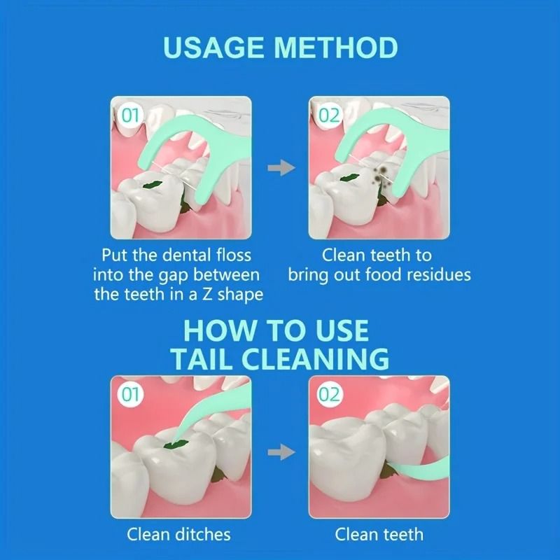 100Count UltraFine Mint Flavored Dental Floss Picks Professional Clean Safe Toothpick Sticks 5