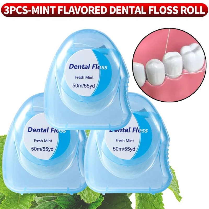 1pc Compact Mint Flavored Dental Floss Convenient Fast Teeth Cleaning 4