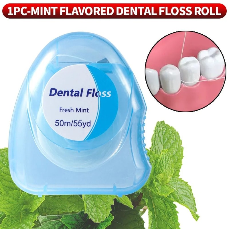 1pc Compact Mint Flavored Dental Floss Convenient Fast Teeth Cleaning 5