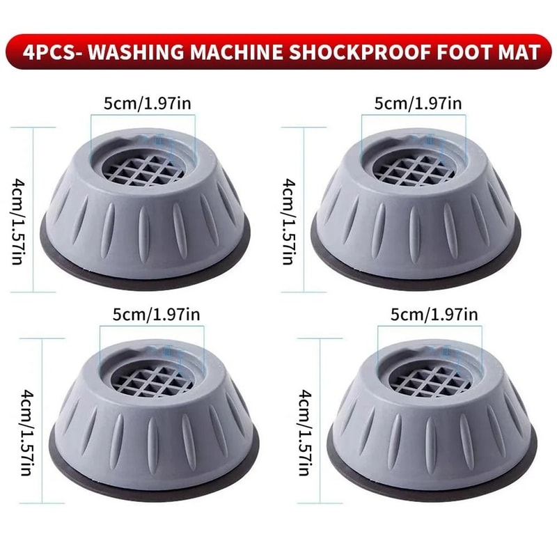Washing Machine Shock Pad Silicone AntiVibration Noise Reduction Foot Pad 8