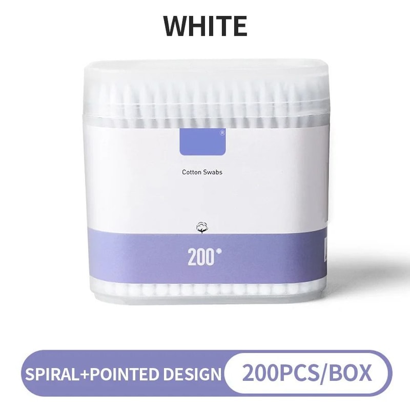 200Count Pure Cotton DoubleEnded Makeup Cotton Swabs Precision Cleaning Gentle Removal 4
