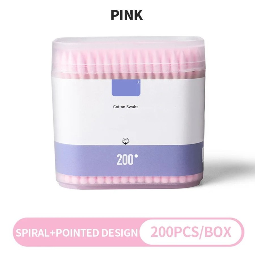 200Count Pure Cotton DoubleEnded Makeup Cotton Swabs Precision Cleaning Gentle Removal 6