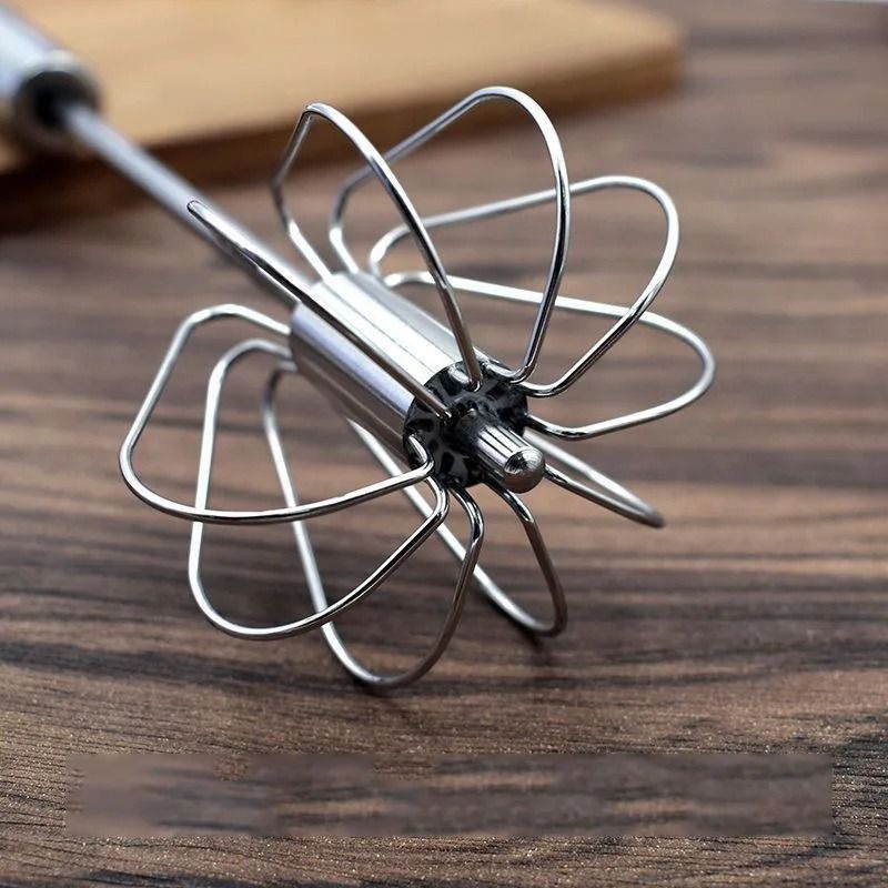 SemiAutomatic Rotating Egg Beater Manual Hand Cream Egg Mixer Baking Tool 5