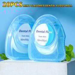 premium mint flavored dental floss roll – 50m professional interdental cleaning & oral care