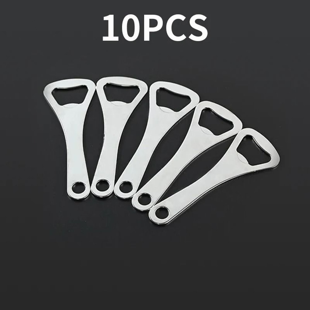10PCS Professional Stainless Steel Bottle Opener Set Mirror Polished HeavyDuty 0