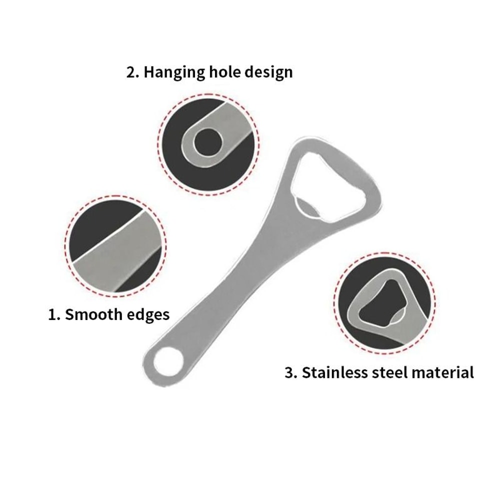 10PCS Professional Stainless Steel Bottle Opener Set Mirror Polished HeavyDuty 2