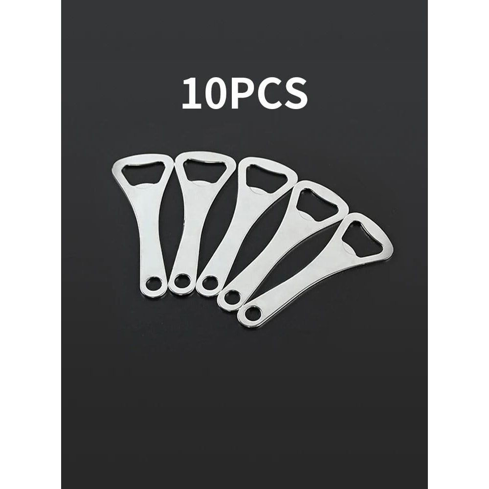 10PCS Professional Stainless Steel Bottle Opener Set Mirror Polished HeavyDuty 6