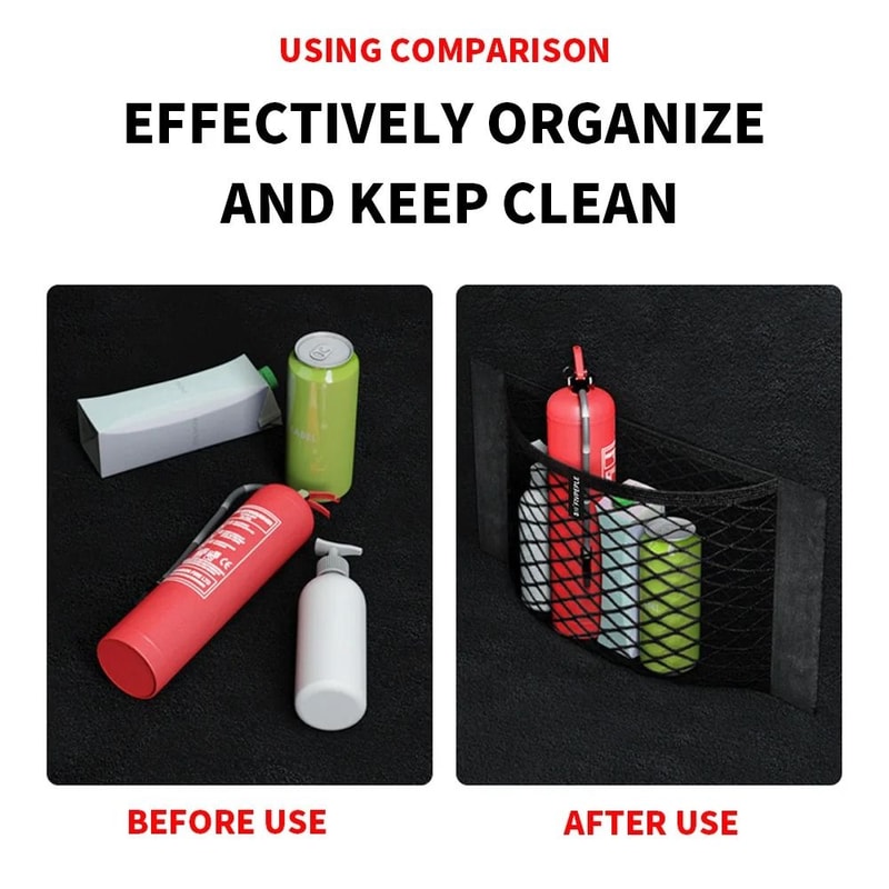 Universal Car Trunk Storage Net Magic Elastic Sticker Mesh Pocket Organizer 2