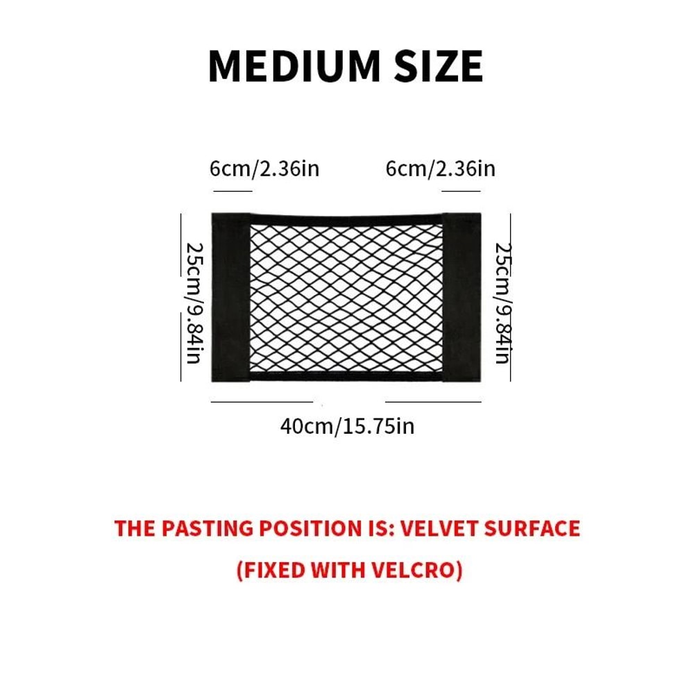 Universal Car Trunk Storage Net Magic Elastic Sticker Mesh Pocket Organizer 5