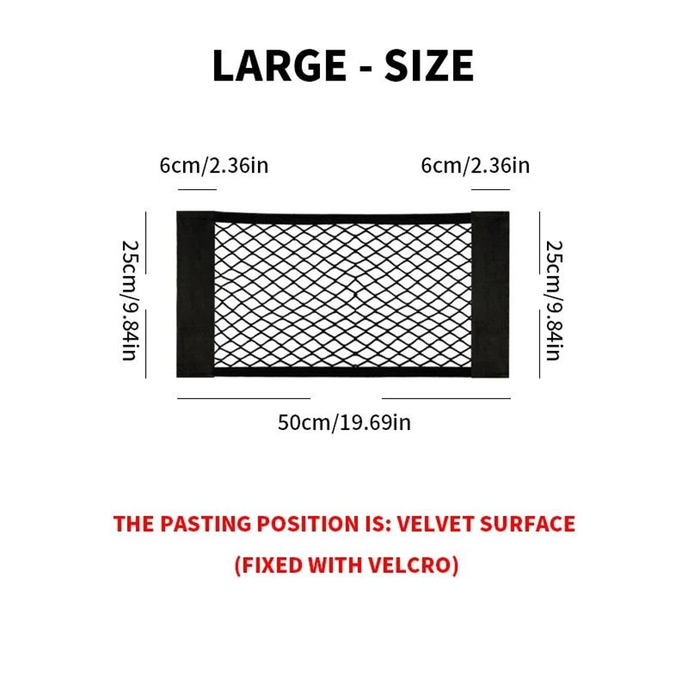 Universal Car Trunk Storage Net Magic Elastic Sticker Mesh Pocket Organizer 8