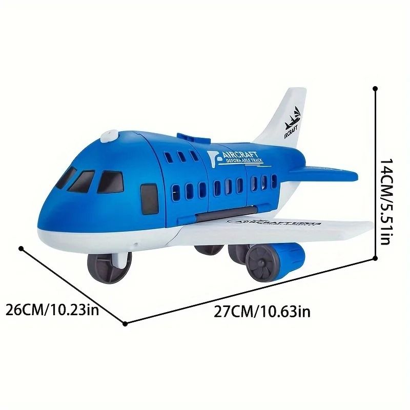 Childrens Airplane Transport Toy Set Inertial Model With Rescue Cars Helicopter 1