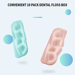 1pc fashionable and convenient dental floss stick carrying case – includes 10pcs high-quality floss