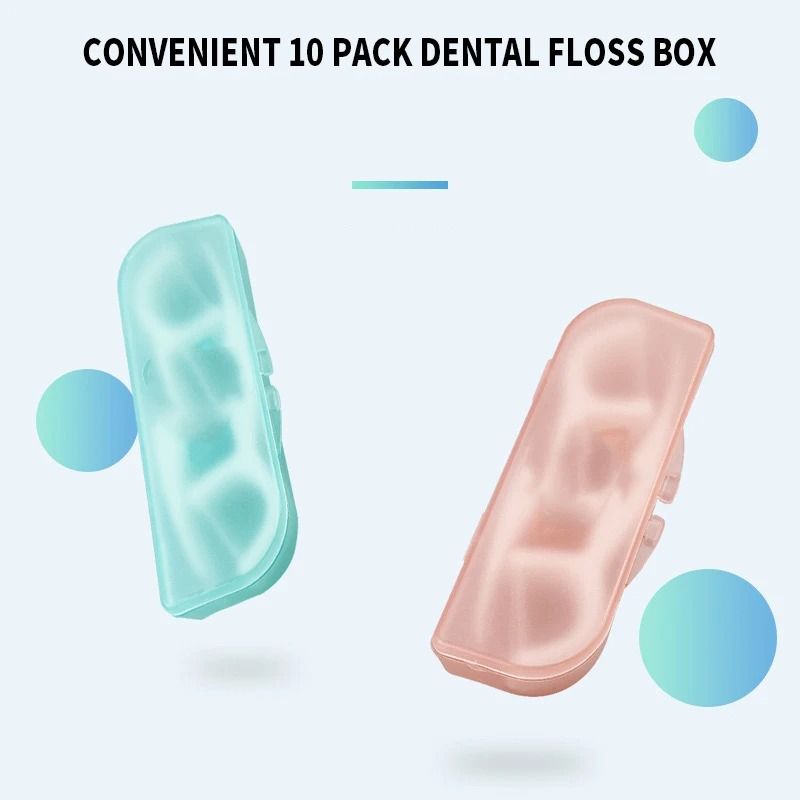 1pc Fashionable And Convenient Dental Floss Stick Carrying Case Includes 10pcs HighQuality Floss 0