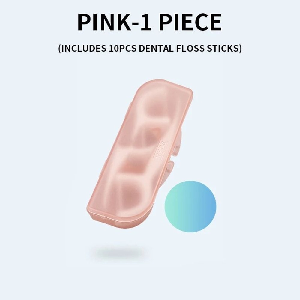 1pc Fashionable And Convenient Dental Floss Stick Carrying Case Includes 10pcs HighQuality Floss 7