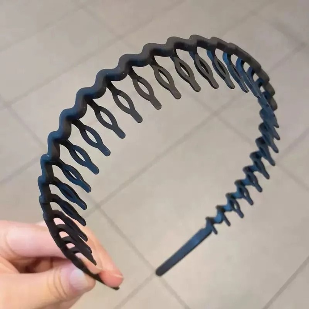 Fashion Wave Toothed Headband Solid Color NonSlip Hair Band For Sports Face Wash 9