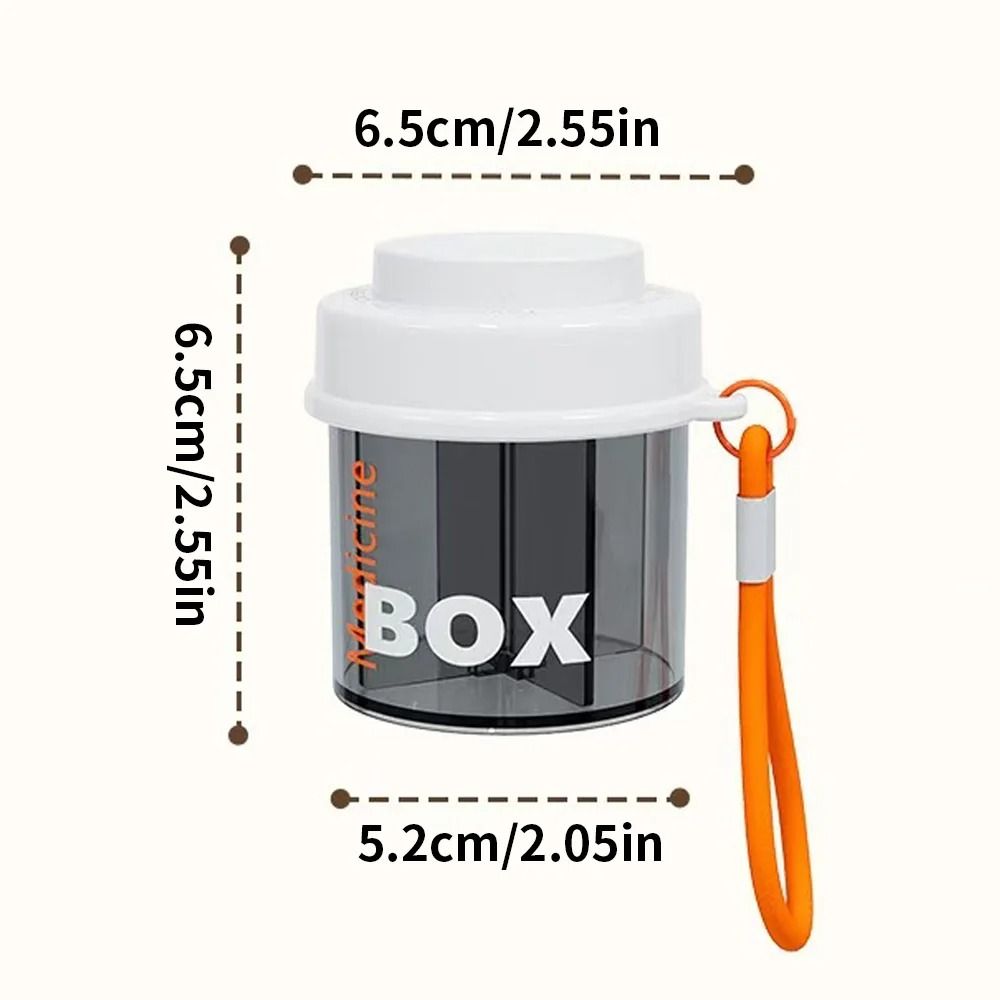 Portable Mini Multifunctional Medicine Storage Box 4Compartment Travel Daily Pill Organizer 1