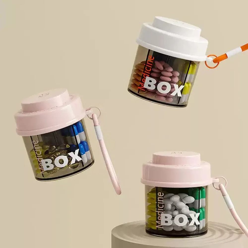 Portable Mini Multifunctional Medicine Storage Box 4Compartment Travel Daily Pill Organizer 5