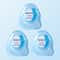 3pcs Ultraclean Mint Dental Floss Shred Resistant Plaque Removal For Tight Areas 6
