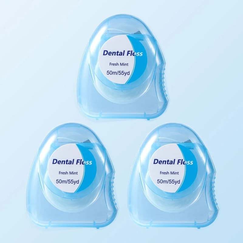 3pcs Ultraclean Mint Dental Floss Shred Resistant Plaque Removal For Tight Areas 6