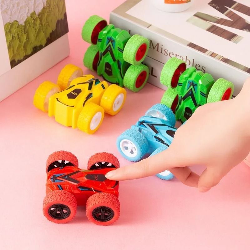Mini DoubleSided Inertia Car 360 Rotating Stunt Toy For Boys And Girls 1