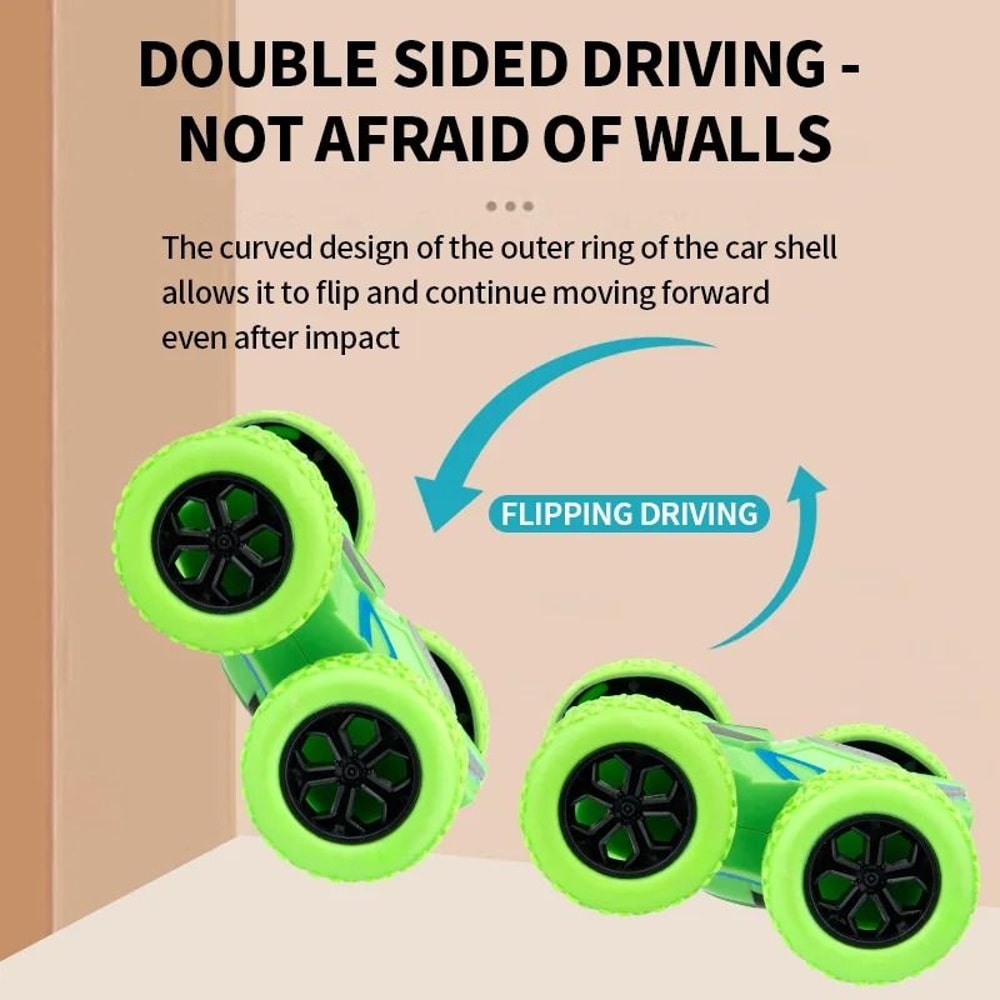 Mini DoubleSided Inertia Car 360 Rotating Stunt Toy For Boys And Girls 2