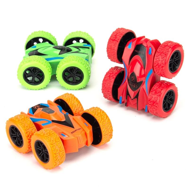 Mini DoubleSided Inertia Car 360 Rotating Stunt Toy For Boys And Girls 4