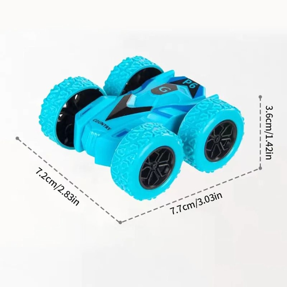 Mini DoubleSided Inertia Car 360 Rotating Stunt Toy For Boys And Girls 5