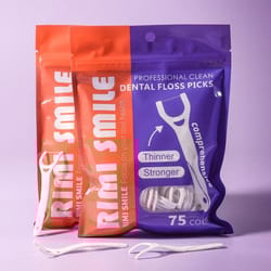 75pcs professional dental floss picks – high-tenacity posterior floss rods