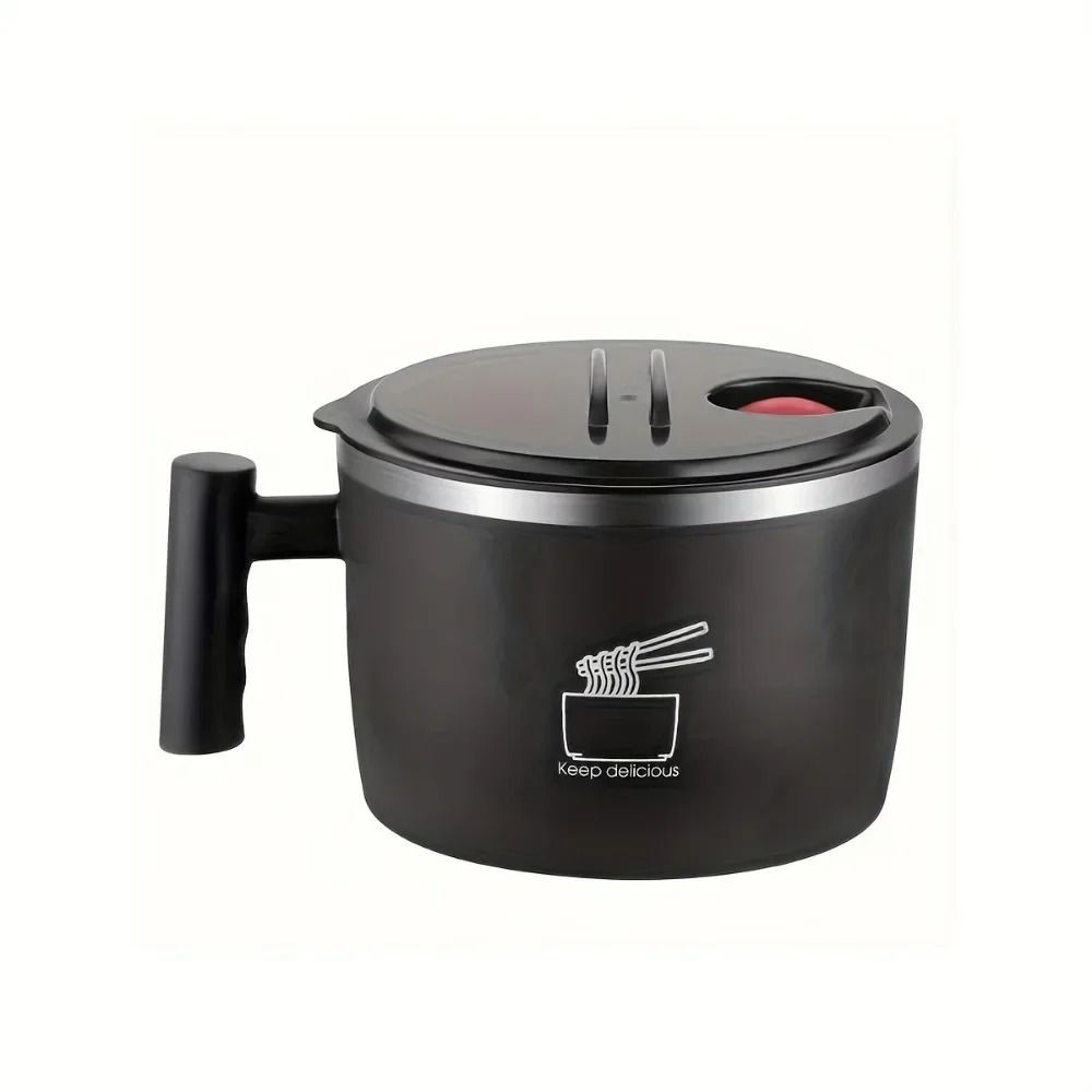 Stainless Steel Ramen Bowl Insulated Lunch Container 1000ml Large Soup Bowl With Phone Stand 6
