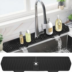 premium silicone kitchen sink splash guard – draining mat & faucet sink protector