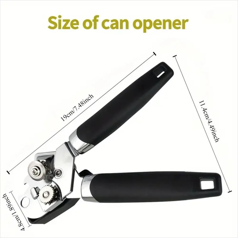 Professional Manual Can Opener HeavyDuty Stainless Steel With Ergonomic Comfort Grip 1