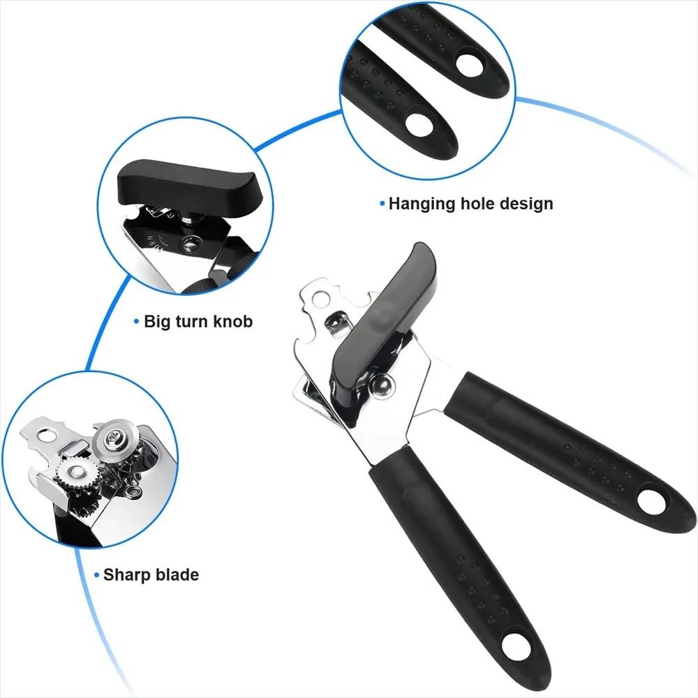Professional Manual Can Opener HeavyDuty Stainless Steel With Ergonomic Comfort Grip 2
