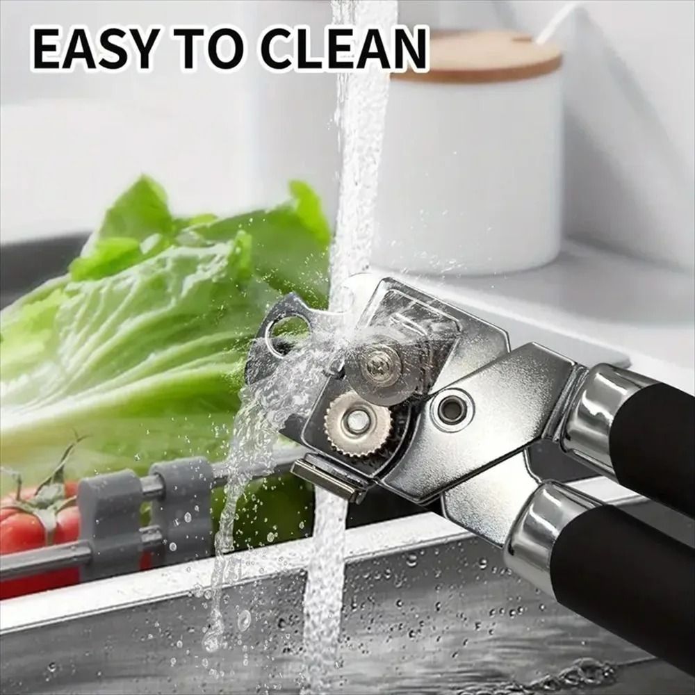 Professional Manual Can Opener HeavyDuty Stainless Steel With Ergonomic Comfort Grip 3