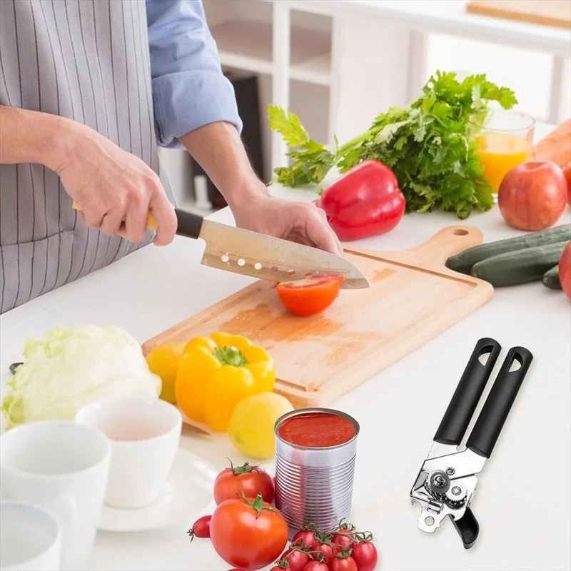 Professional Manual Can Opener HeavyDuty Stainless Steel With Ergonomic Comfort Grip 4