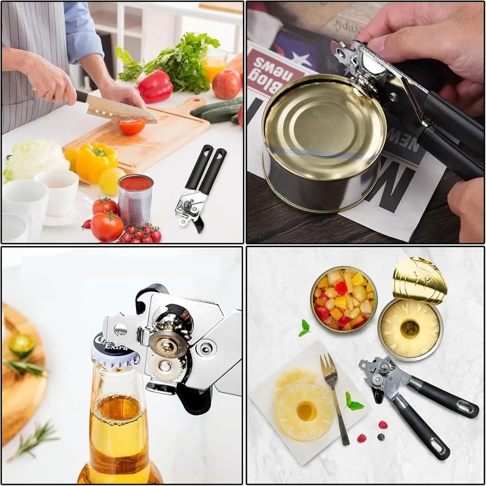 Professional Manual Can Opener HeavyDuty Stainless Steel With Ergonomic Comfort Grip 5