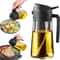16oz470ML Glass Oil Dispenser 2in1 Automatic Flip Lid Cooking Sprayer 9