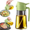16oz470ML Glass Oil Dispenser 2in1 Automatic Flip Lid Cooking Sprayer 6