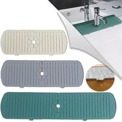 premium silicone sink splash guard – kitchen tap drain mat & drip catcher tray