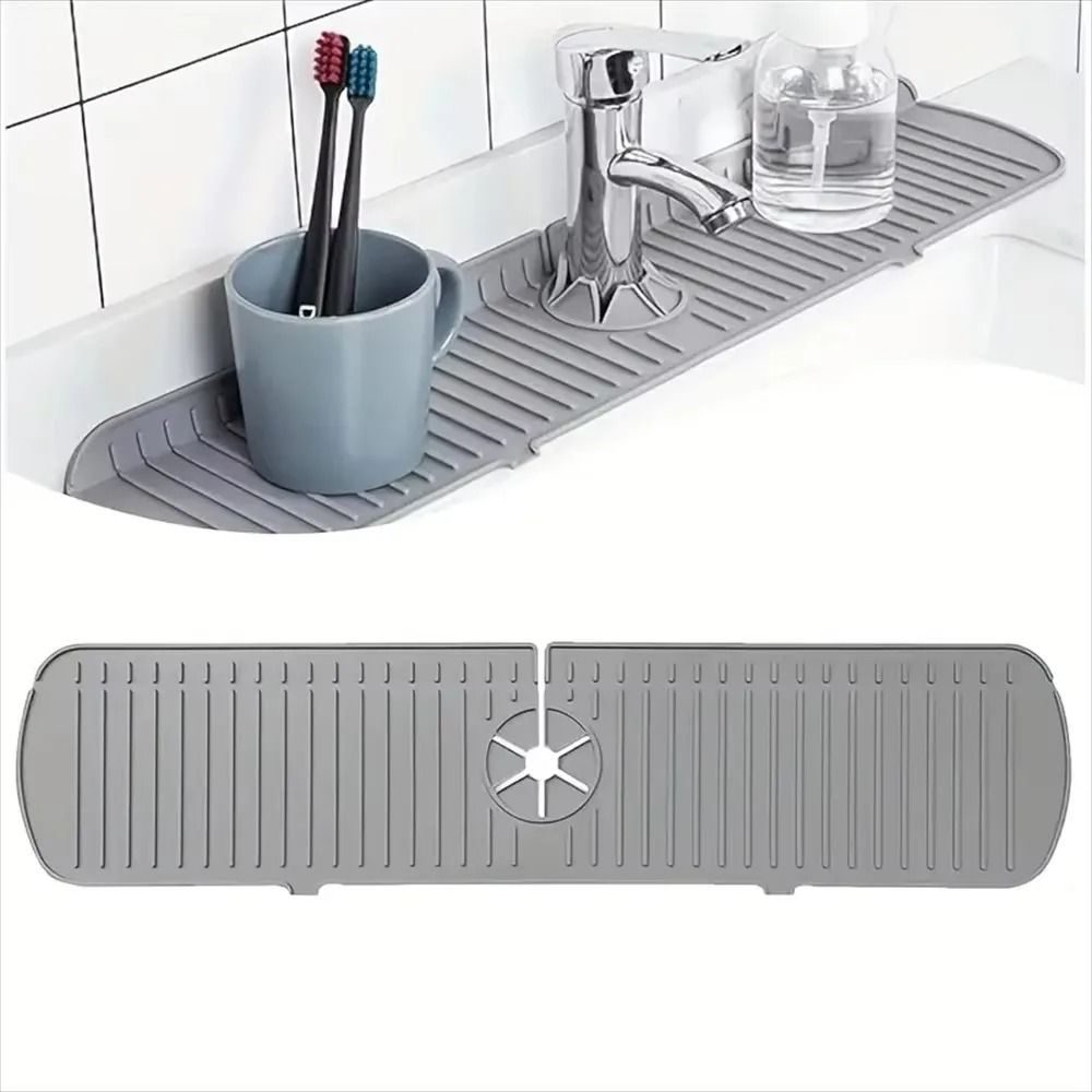 Premium Silicone Sink Splash Guard Kitchen Tap Drain Mat Drip Catcher Tray 2