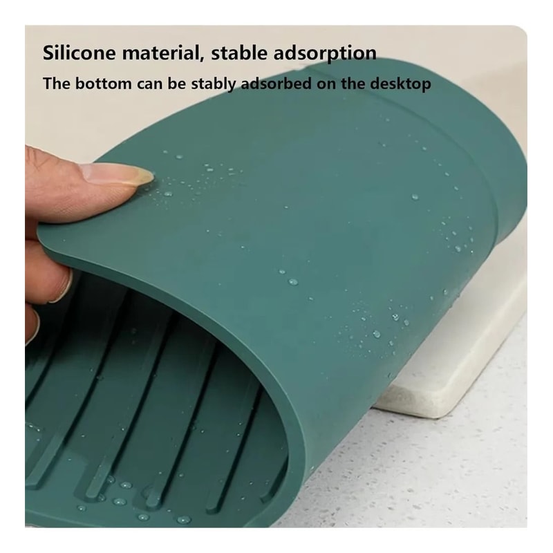 Kitchen Silicone Faucet Mat Water Ripple Sink Splash Pad Bathroom Countertop Protector 2