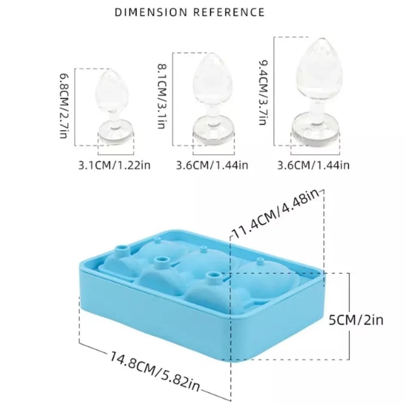 Premium Funny Silicone Ice Cube Maker EasyFill LeakProof Tray With Lid 1