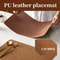Square Faux Leather Kitchen Dining Placemats HeatResistant Insulation Table Mats 0
