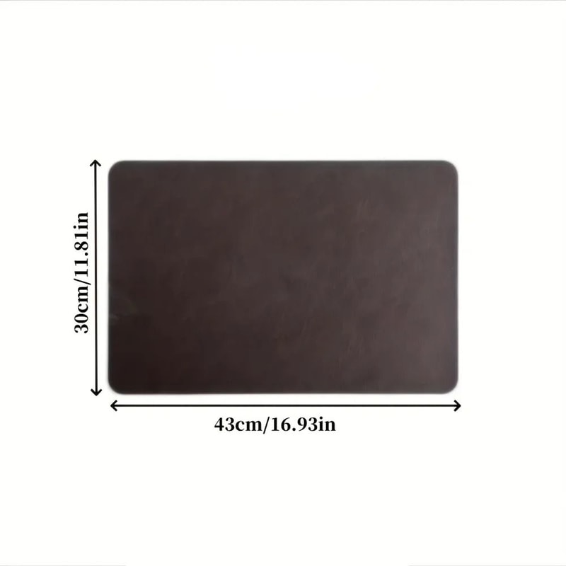 Square Faux Leather Kitchen Dining Placemats HeatResistant Insulation Table Mats 1