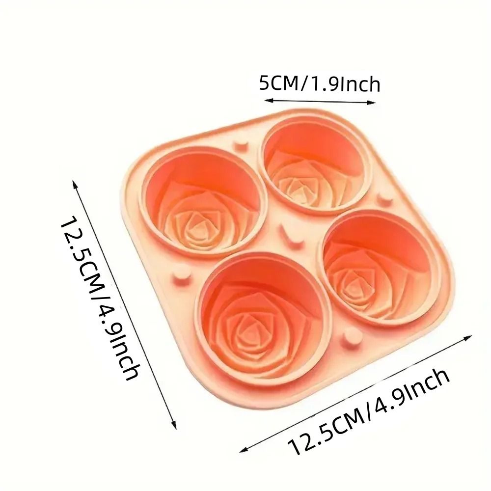 3D Rose Ice Molds Large FlowerShaped Silicone Trays For Whiskey Cocktails 1