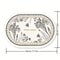 Floral Elliptical PU Leather Placemats Waterproof HeatResistant Sketch Flower Table Mats 1