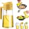 Premium 2in1 Glass Oil Dispenser Sprayer 17oz500ML LeakProof Cooking Bottle 0