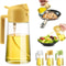 Premium 2in1 Glass Oil Dispenser Sprayer 17oz500ML LeakProof Cooking Bottle 0