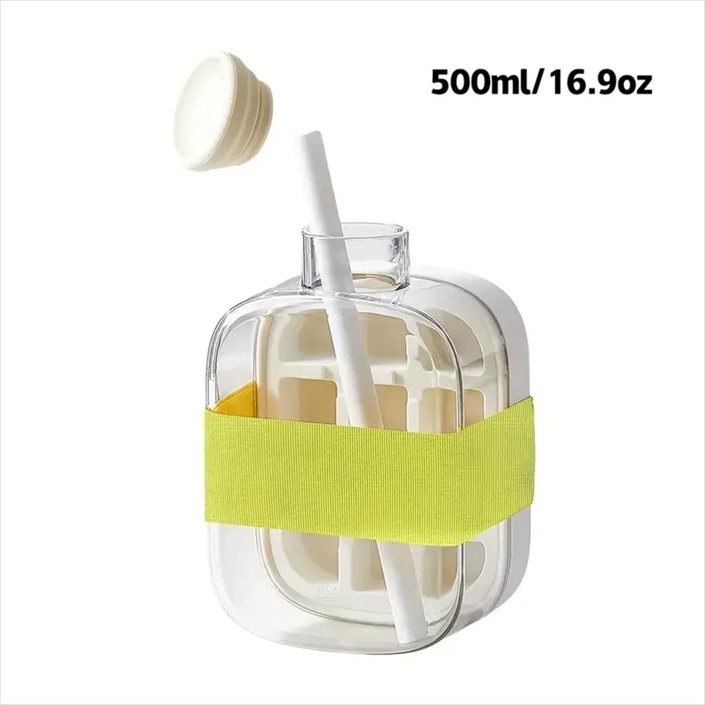 2in1 Press Ice Cube Mold Portable Water Bottle LeakProof Ice Cube Tray With Bin 6