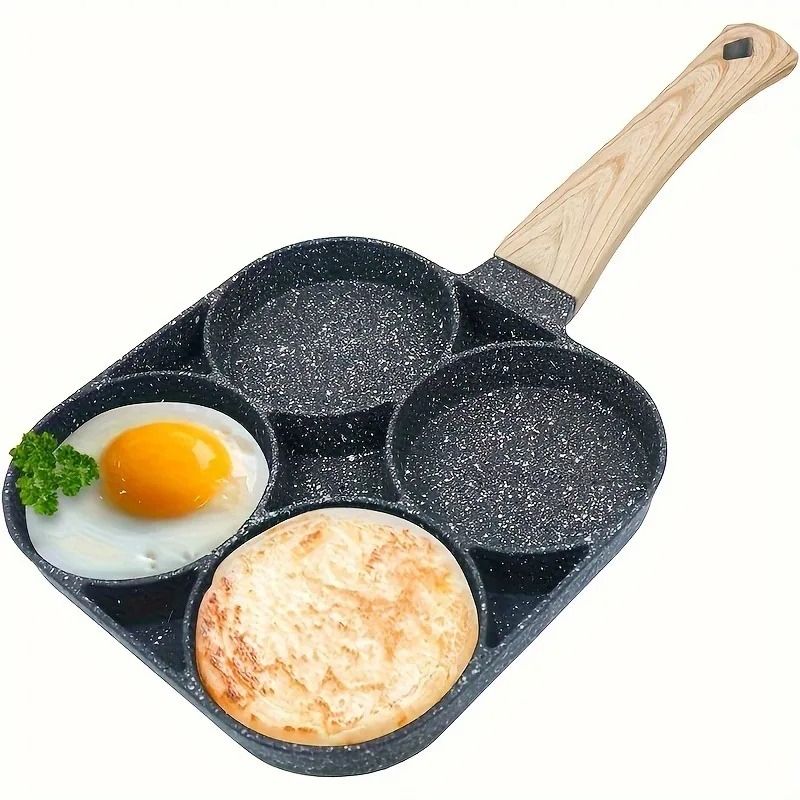 4Cup NonStick Egg Frying Pan Divided Pancake Omelette Burger Pan For Breakfast 0