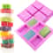 Square Silicone Soap Baking Mold 6Compartment NonStick Brownie Cupcake Pan 0